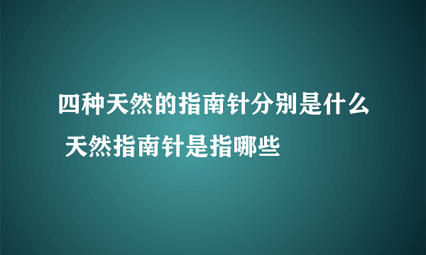 四种天然的指南针分别是什么 天然指南针是指哪些