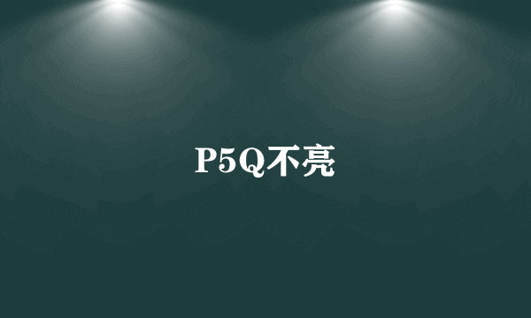 P5Q不亮