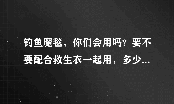 钓鱼魔毯，你们会用吗？要不要配合救生衣一起用，多少
价位，你会出手吗？