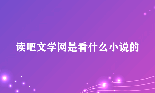 读吧文学网是看什么小说的