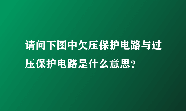 请问下图中欠压保护电路与过压保护电路是什么意思？