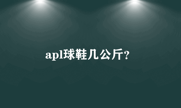 apl球鞋几公斤？