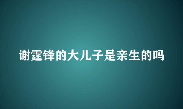 谢霆锋的大儿子是亲生的吗