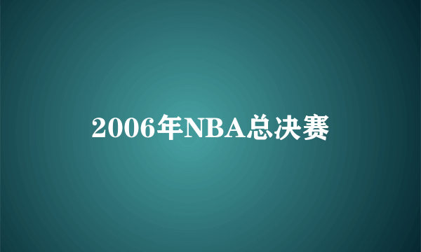 2006年NBA总决赛