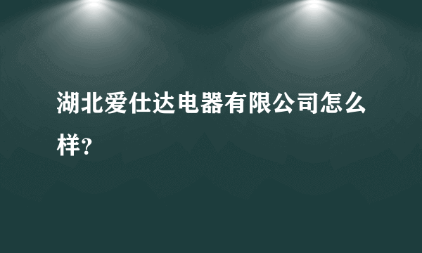 湖北爱仕达电器有限公司怎么样？