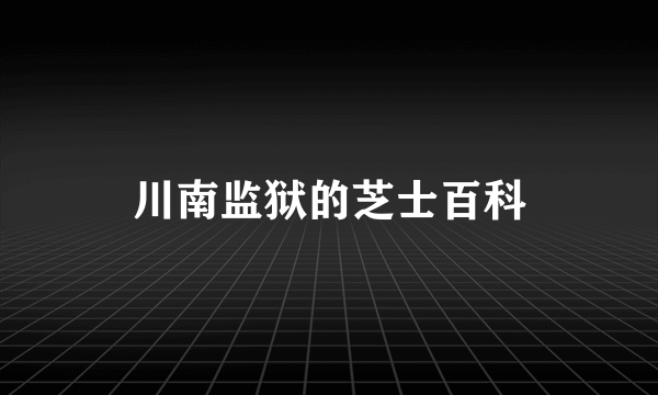 川南监狱的芝士百科