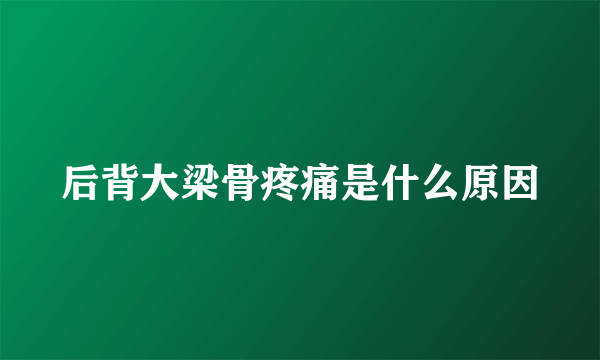 后背大梁骨疼痛是什么原因